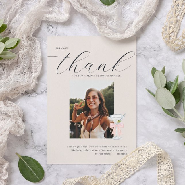 Cartão De Agradecimento Tini Obrigado | Martini Themed Photo (Criador carregado)