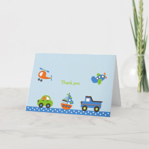 Cartão De Agradecimento Tiny Trips Transportation Thank You Note Cards