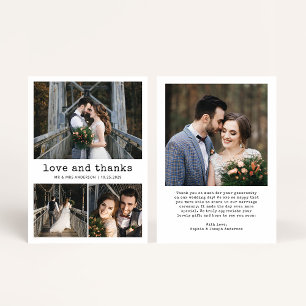 Cartão De Agradecimento Tipo de Nostalgia Grade de Fotografias de Casame