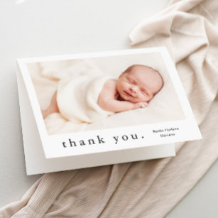 Cartão De Agradecimento Tipo simples Photo Baby