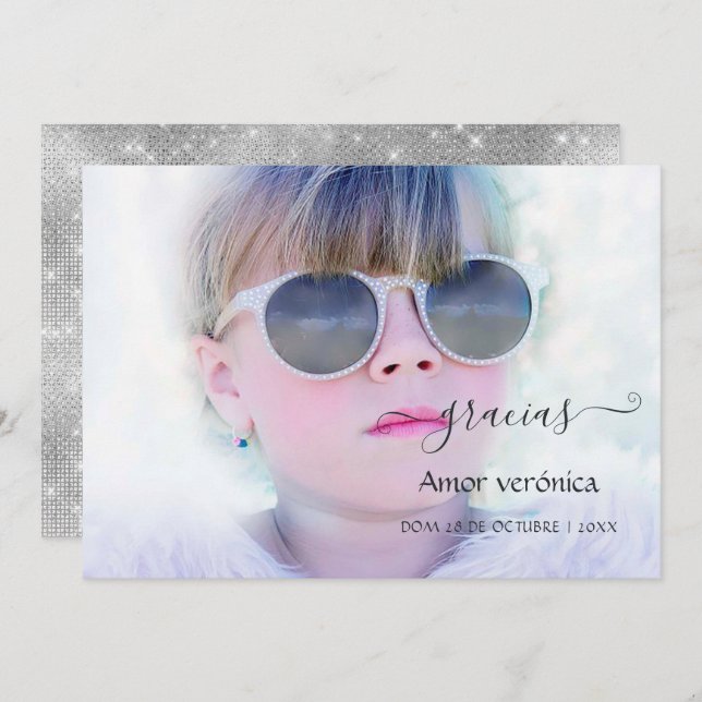 Cartão De Agradecimento Tipografia Foto Muito Obrigado (Frente/Verso)