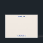 Cartão De Agradecimento Tipografia Negrito Ivory Blue Cute Bat Mitzvah<br><div class="desc">Tipografia Negra Cartões de agradecimentos de Bat Mitzvah,  Cute Cute Personalizado Azul-Ivory</div>