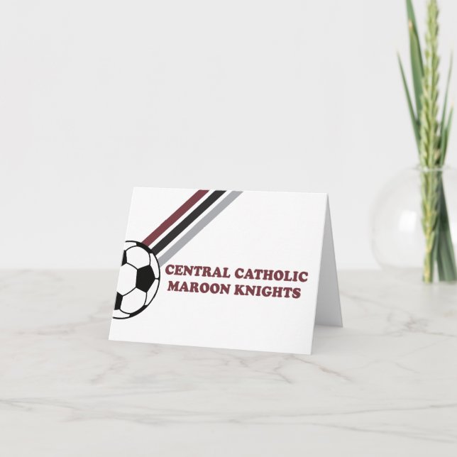 Cartão De Agradecimento Tiras de Cavaleiros Maroon (Frente)