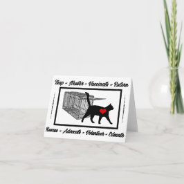 Cartão De Agradecimento TNR Cat Resgate Trap Neuter Return Adote Volunteer