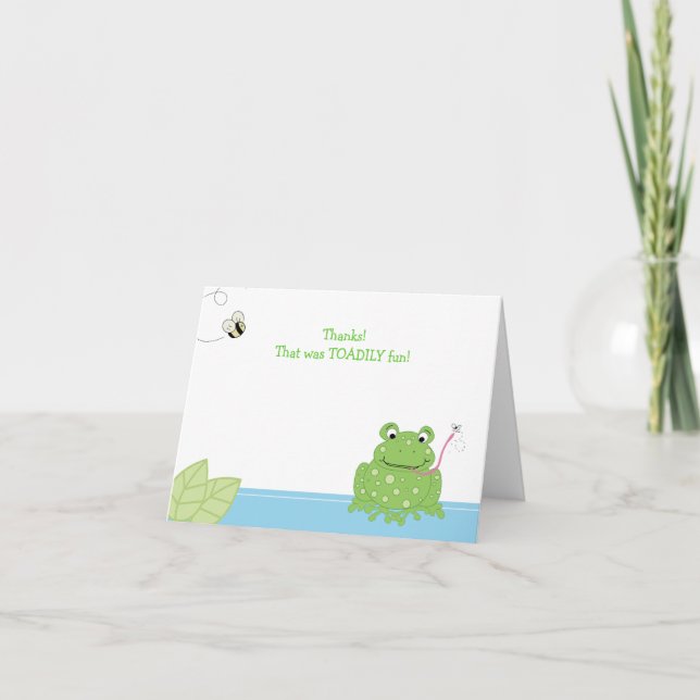 Cartão De Agradecimento TOADILY Fun Frog / Bee Folded Thank you note (Frente)