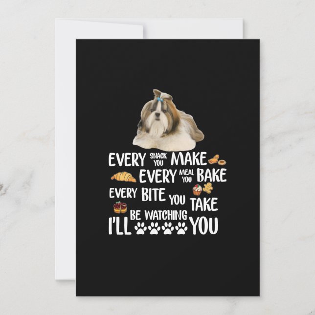 Cartão De Agradecimento Toda a Comida que Você Faz Todo o Bolo que Você Fa (Frente)