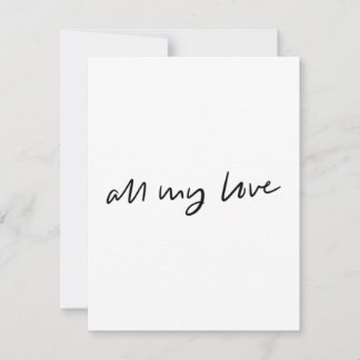 Cartão De Agradecimento toda a minha carta de amor