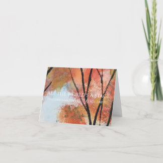 Cartão De Agradecimento Todo o mundo é um notebook Palco