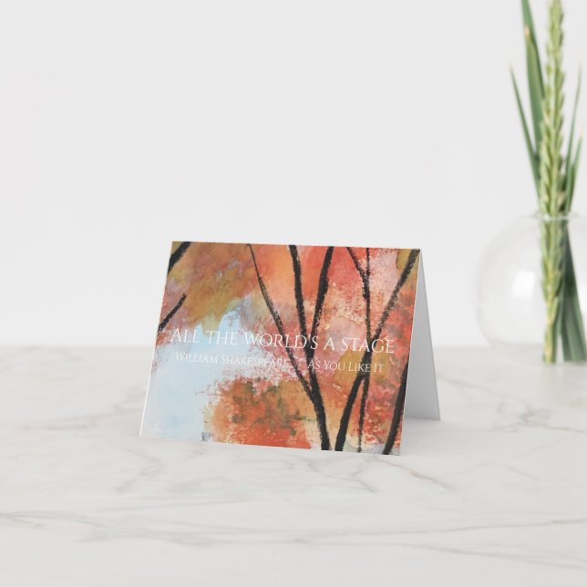 Cartão De Agradecimento Todo o mundo é um notebook Palco (Frente)