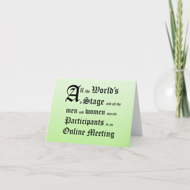 Cartão De Agradecimento Todos os mundos com uma placa de feriado de alavan (Frente)