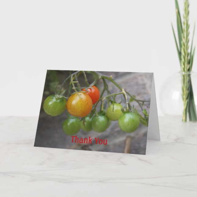 Cartão De Agradecimento Tomato  Thank You Card (Frente)