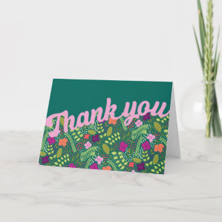 Cartão De Agradecimento Toneladas de Flores Estilizadas De Milefleur