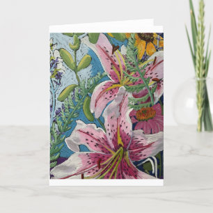 Cartão De Agradecimento Tons Lilly Rosa