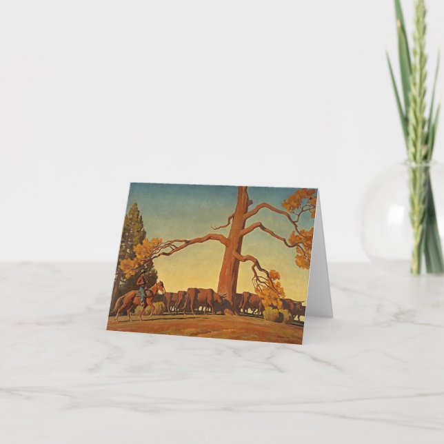 Cartão De Agradecimento Topo da Cordilheira por Maynard Dixon (Frente)