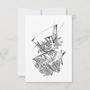 Cartão De Agradecimento Topografia Arte de Tatuagem Tribal Abstrata Preto