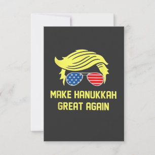 Cartão De Agradecimento Torne o Excelente Chanucá novamente judeu trump