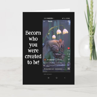 Cartão De Agradecimento "Torne-Se Quem Você Foi Criado! Captura de tela