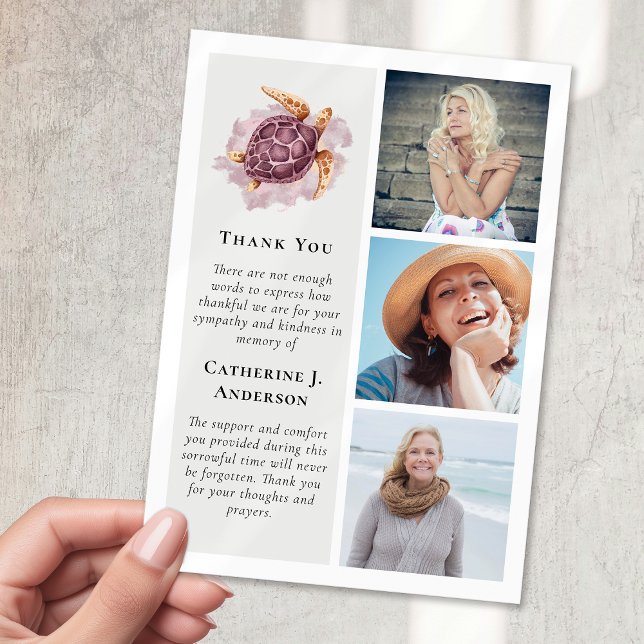 Cartão De Agradecimento Torre 3 Foto Simpatia Funeral (Criador carregado)