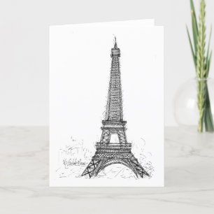Cartão De Agradecimento Torre Eiffel Paris