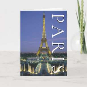 Cartão De Agradecimento Torre Eiffel Paris, França Obrigado