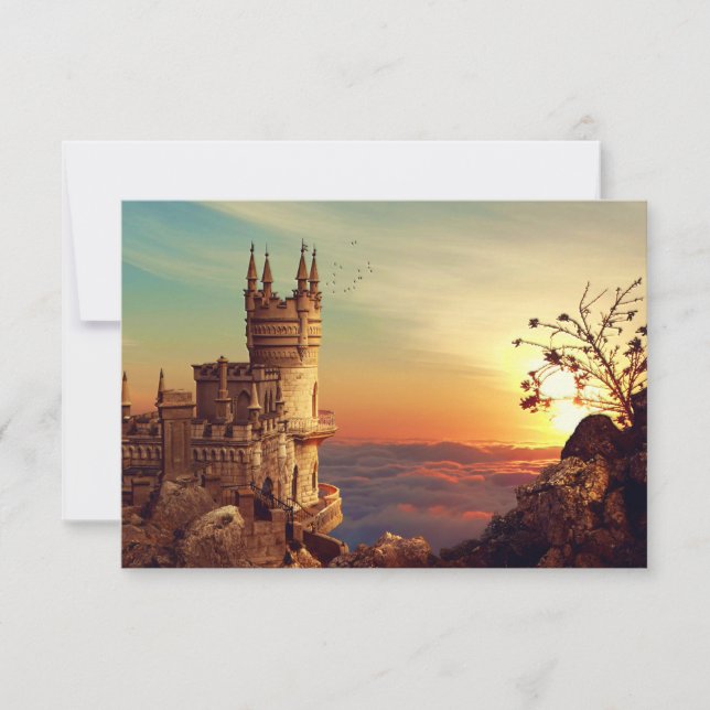 Cartão De Agradecimento Torres do Castelo no Céu (Frente)
