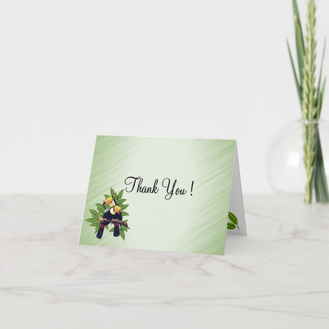 Cartão De Agradecimento Toucans exóticos Obrigado Dentro Vazio (Frente)