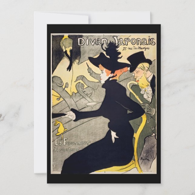 Cartão De Agradecimento Toulouse-Lautrec - Divan Japonês (Frente)