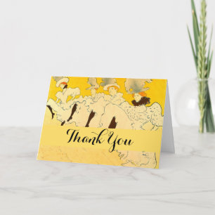 Cartão De Agradecimento Toulouse Lautrec Yellow Dancing Girl Poster