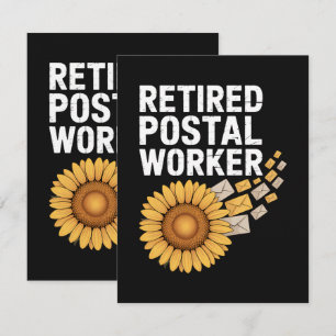 Cartão De Agradecimento Trabalhador Postal Aposentado