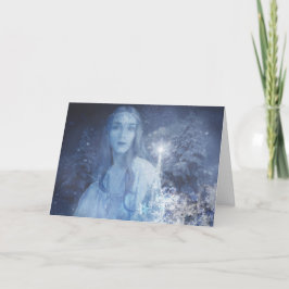 Cartão De Agradecimento Trabalho de arte de Fantasia da Rainha da Neve