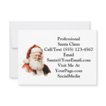 Traditional Santa Claus Business Thank You Card