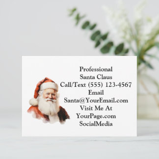 Cartão De Agradecimento Traditional Santa Claus Business Thank You Card