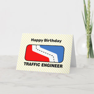 Cartão De Agradecimento Traffic Engineer League Birthday Card