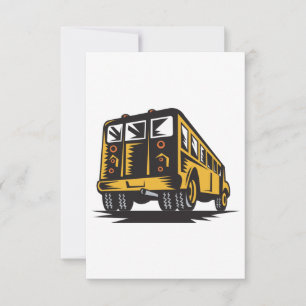 Cartão De Agradecimento Traseiro De Um Ônibus Escolar