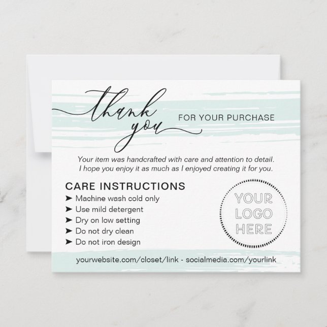 Cartão De Agradecimento Tratamento de instruções comerciais ecológicas sim (Frente)