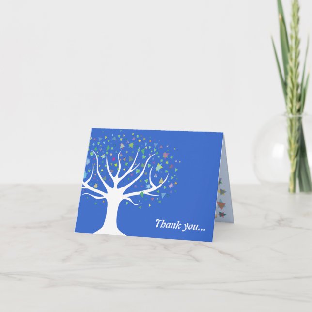 Cartão De Agradecimento Tree of Life Baby Naming Thank You Card (Frente)