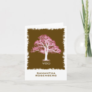 Cartão De Agradecimento Tree of Life Bat Mitzvah Thank You Card, Chocolate