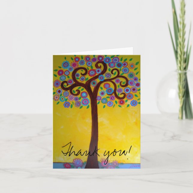 Cartão De Agradecimento Tree of Life Thank You Card (Frente)