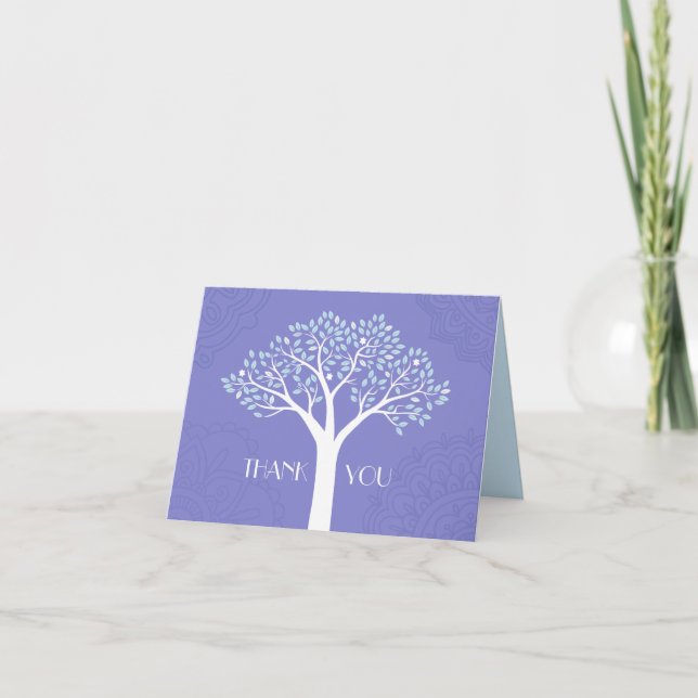 Cartão De Agradecimento TREE WITH STARS Thank You Card (Frente)