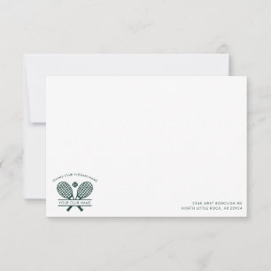 Cartão De Agradecimento Treinador da Equipe de Nomes de Tênis Personalizad