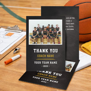 Cartão De Agradecimento Treinador de Basquete Equipe Obrigado Foto