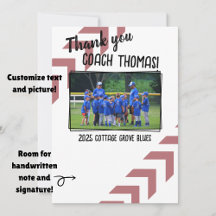 Treinador de Beisebol Foto da Equipe Personalizada