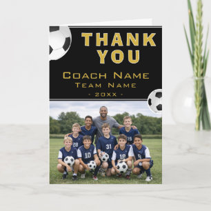 Cartão De Agradecimento Treinador de Futebol Foto da Equipe