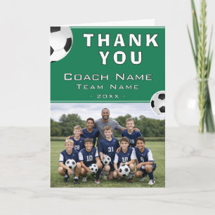 Cartão De Agradecimento Treinador de Futebol Foto da Equipe
