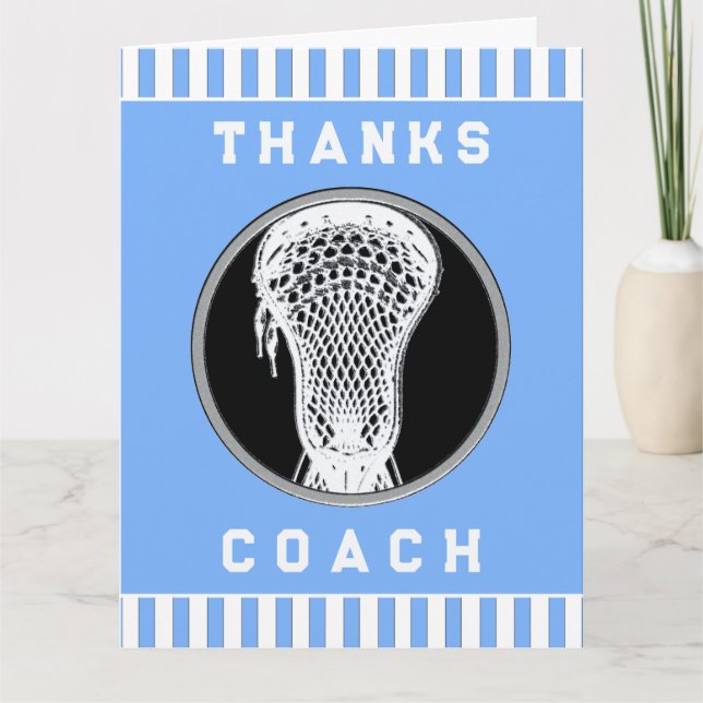 Cartão De Agradecimento Treinador de Lacrosse (Frente)