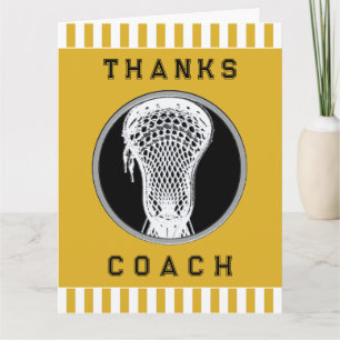 Cartão De Agradecimento Treinador de Lacrosse