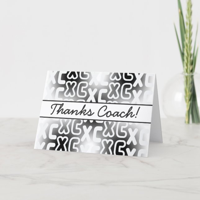 Cartão De Agradecimento Treinador do XC Cross Country (Frente)