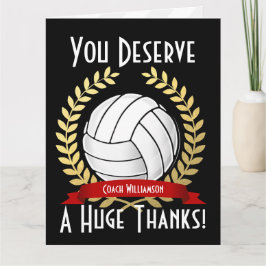 Cartão De Agradecimento Treinador Gigante de Voleibol Obrigado