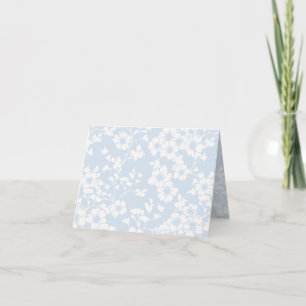 Cartão De Agradecimento Trellis Floral - Azul Pó