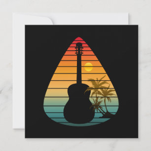 CARTÃO DE AGRADECIMENTO TRENDAR GUITAR PICK SUNSET